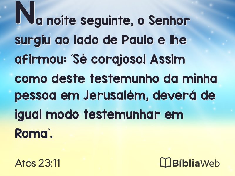 Atos 23:11 em imagem para compartilhar