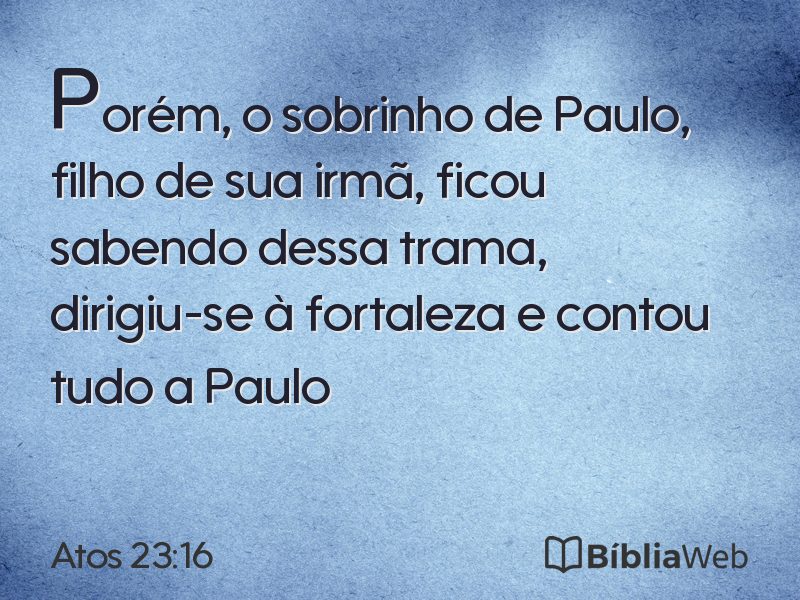 Atos 23:16 em imagem para compartilhar