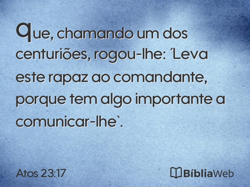 Atos 23:17 em imagem para compartilhar