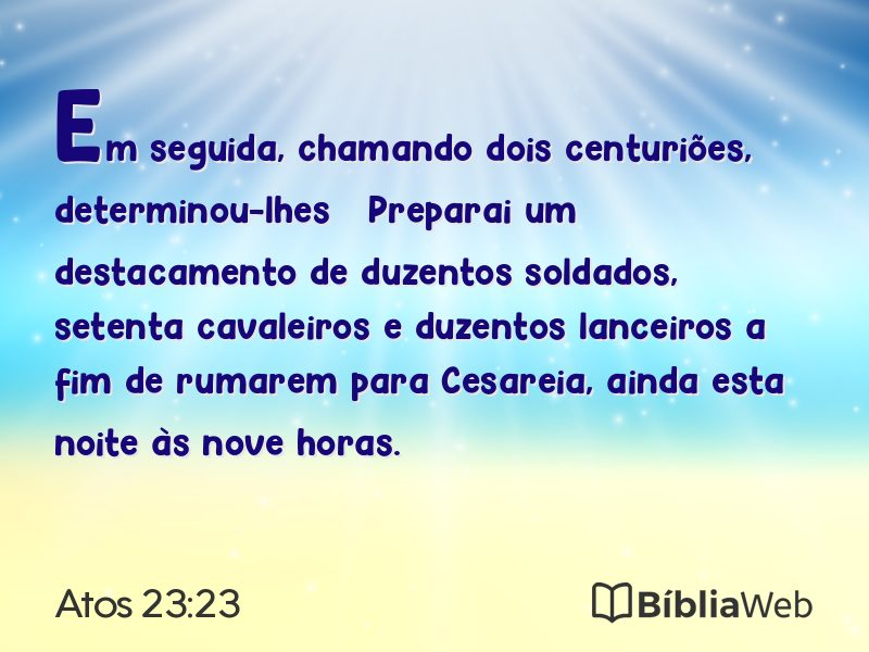 Atos 23:23 em imagem para compartilhar