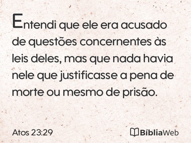 Atos 23:29 em imagem para compartilhar