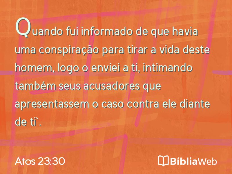 Atos 23:30 em imagem para compartilhar