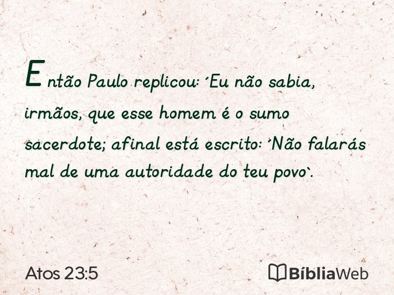 Atos 23:5 em imagem para compartilhar