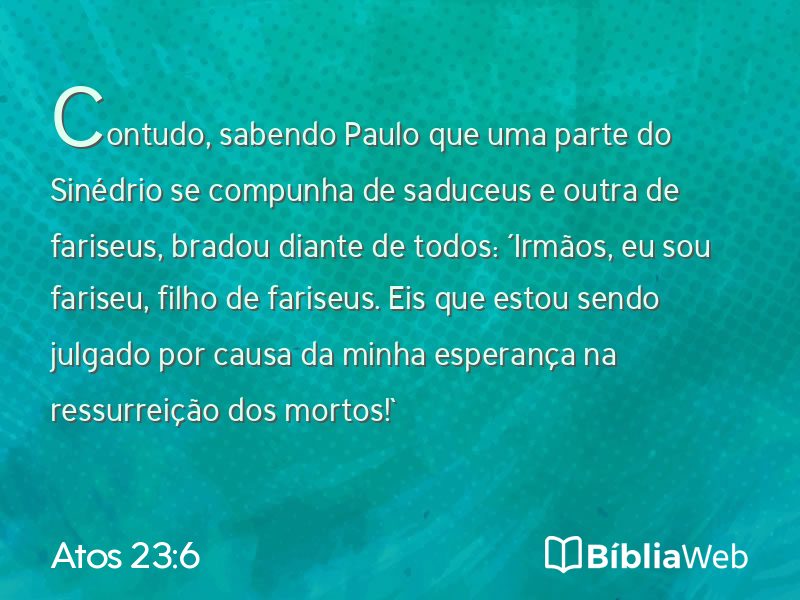 Atos 23:6 em imagem para compartilhar