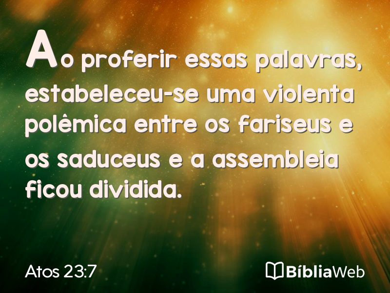 Atos 23:7 em imagem para compartilhar