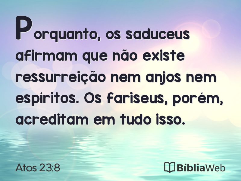 Atos 23:8 em imagem para compartilhar