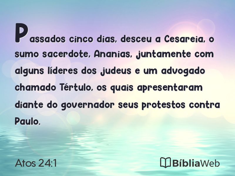 Atos 24:1 em imagem para compartilhar