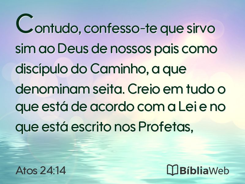 Atos 24:14 em imagem para compartilhar