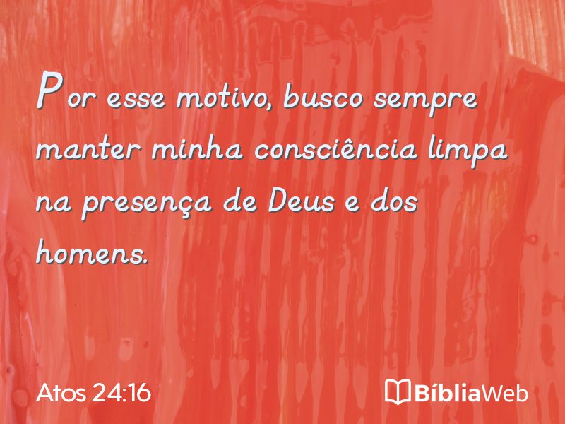 Atos 24:16 em imagem para compartilhar