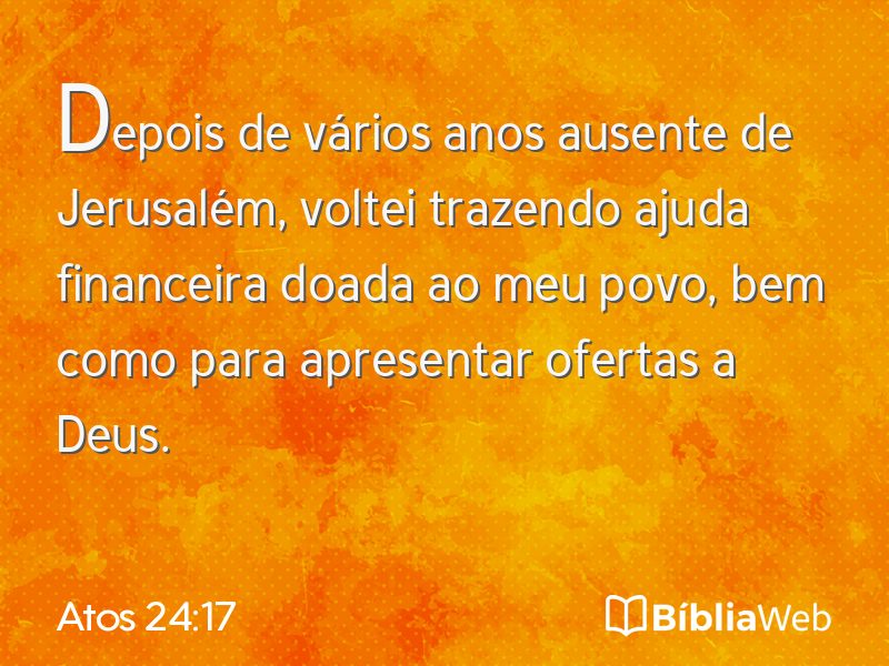 Atos 24:17 em imagem para compartilhar