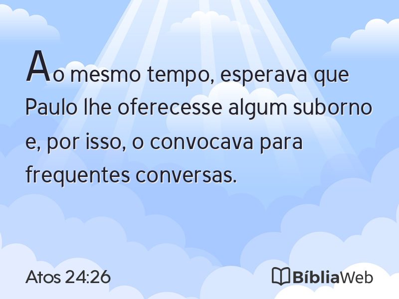 Atos 24:26 em imagem para compartilhar
