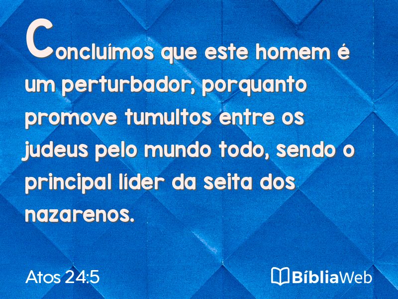 Atos 24:5 em imagem para compartilhar