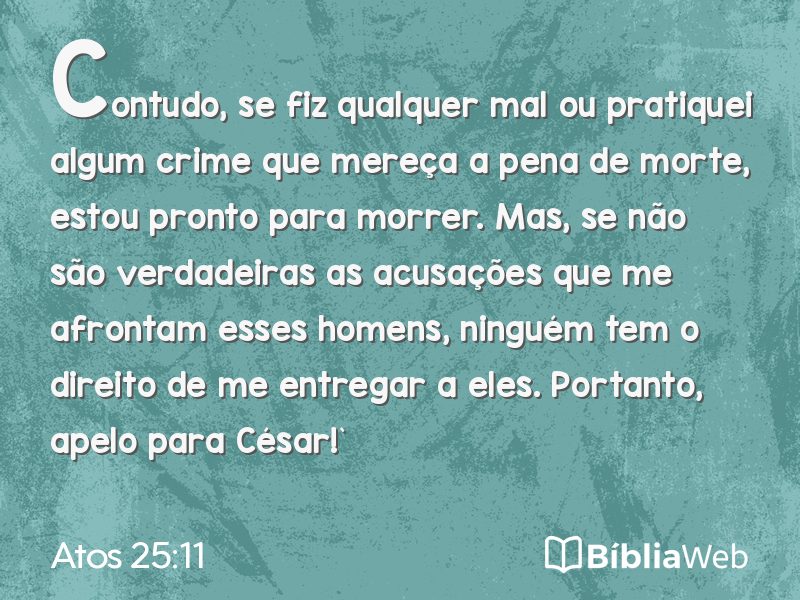 Atos 25:11 em imagem para compartilhar