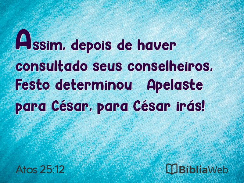 Atos 25:12 em imagem para compartilhar