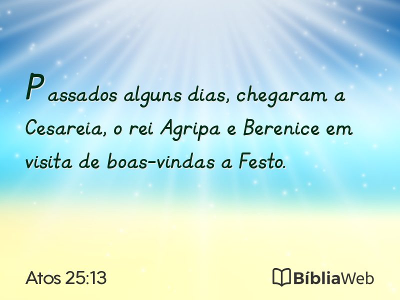 Atos 25:13 em imagem para compartilhar