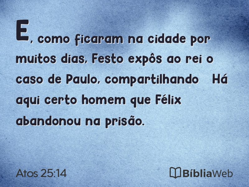 Atos 25:14 em imagem para compartilhar