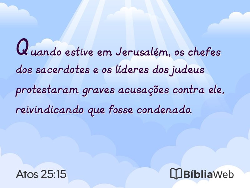 Atos 25:15 em imagem para compartilhar