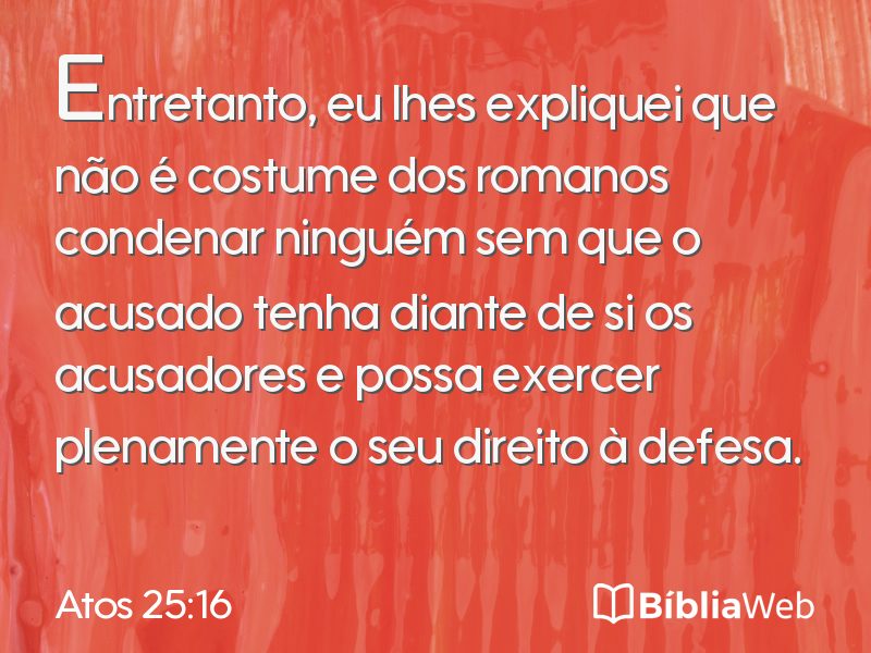 Atos 25:16 em imagem para compartilhar