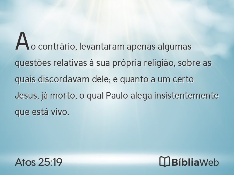 Atos 25:19 em imagem para compartilhar