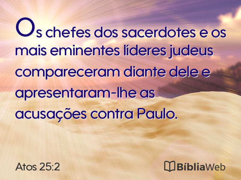 Atos 25:2 em imagem para compartilhar