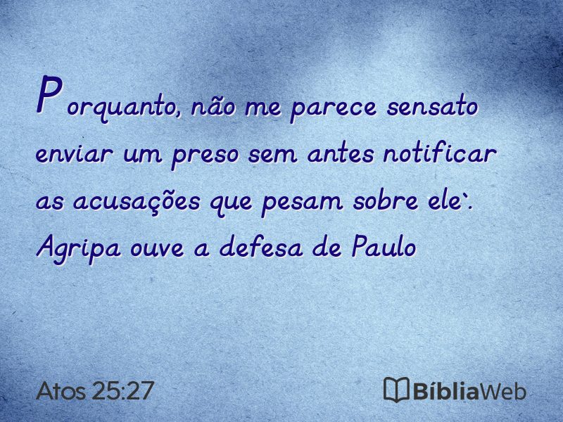 Atos 25:27 em imagem para compartilhar