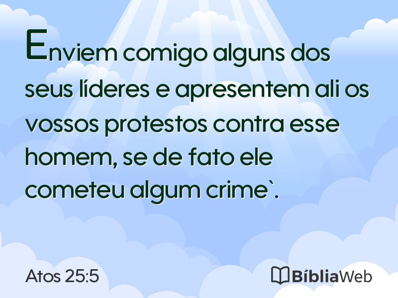 Atos 25:5 em imagem para compartilhar