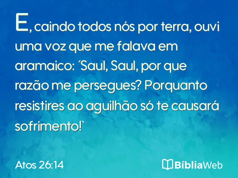 Atos 26:14 em imagem para compartilhar