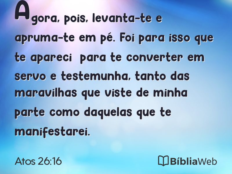 Atos 26:16 em imagem para compartilhar