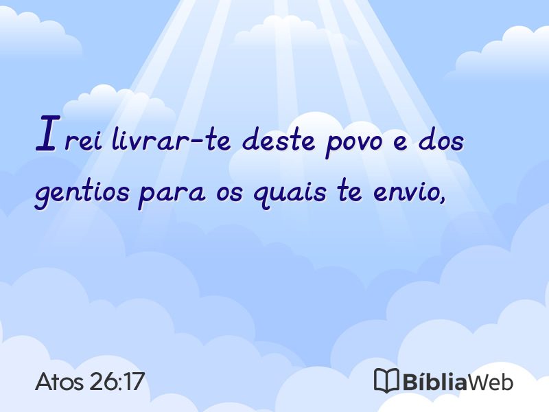 Atos 26:17 em imagem para compartilhar