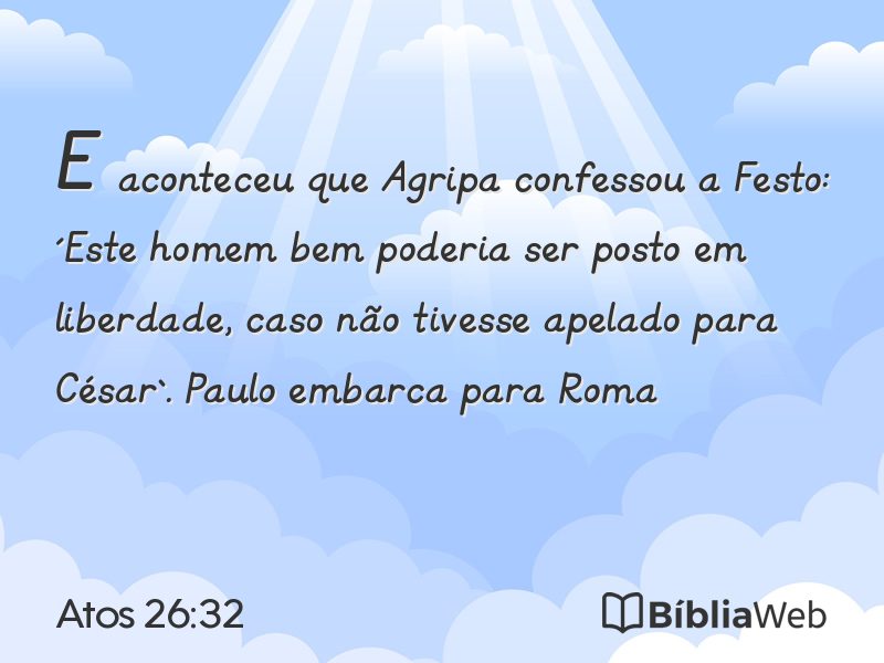Atos 26:32 em imagem para compartilhar