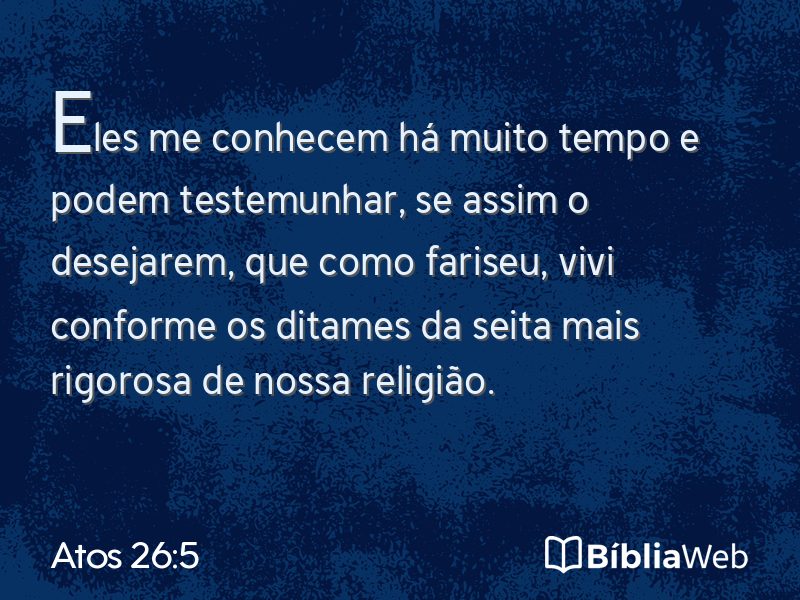 Atos 26:5 em imagem para compartilhar