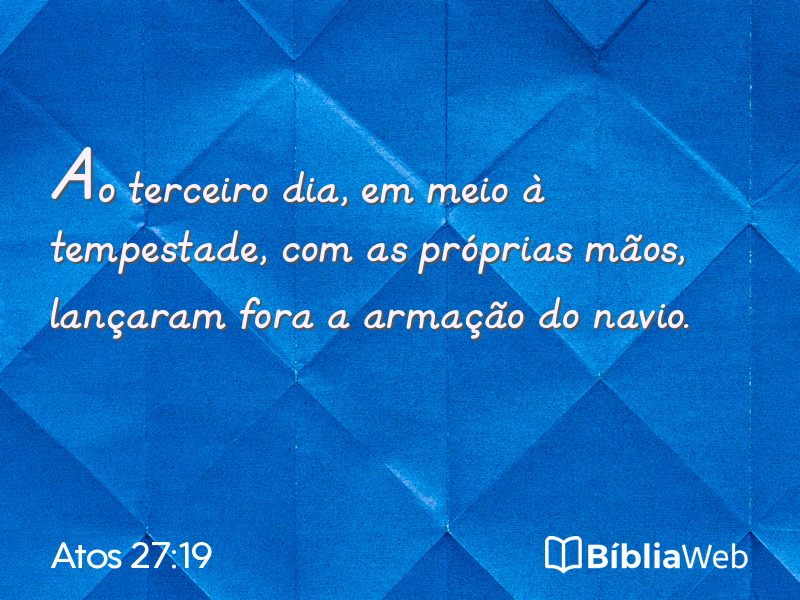 Atos 27:19 em imagem para compartilhar