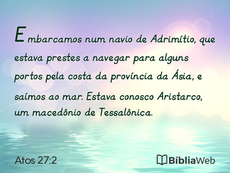 Atos 27:2 em imagem para compartilhar