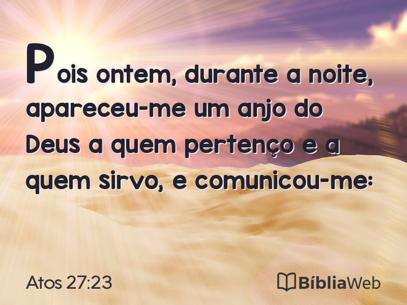 Atos 27:23 em imagem para compartilhar
