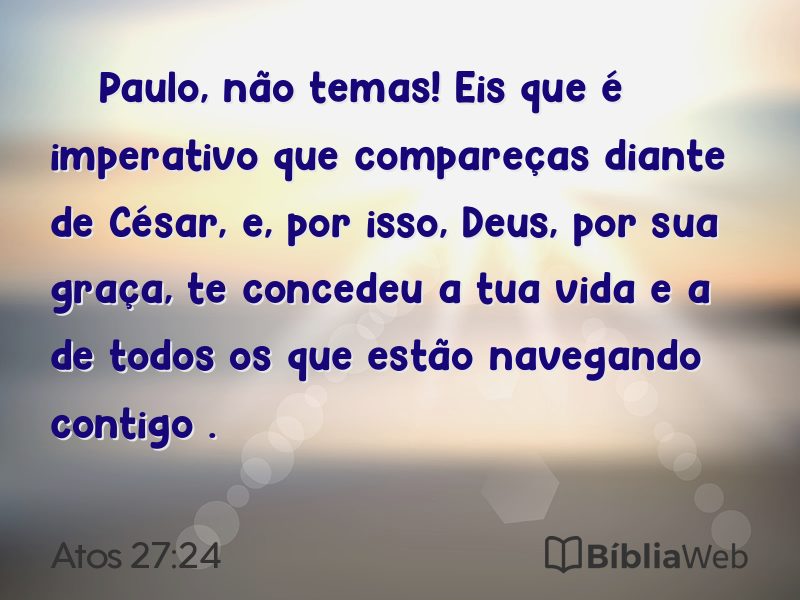 Atos 27:24 em imagem para compartilhar