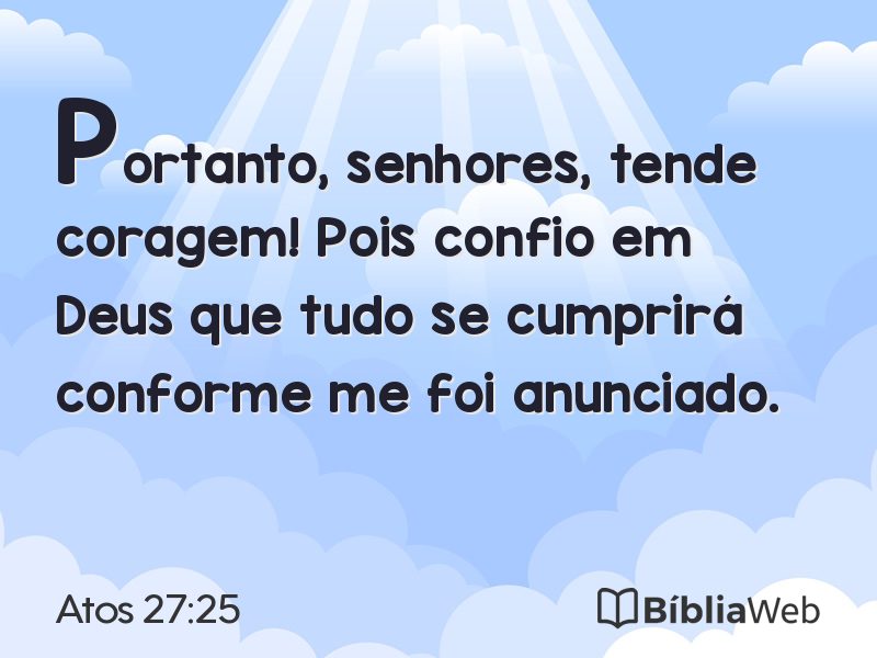 Atos 27:25 em imagem para compartilhar