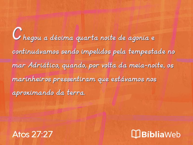 Atos 27:27 em imagem para compartilhar