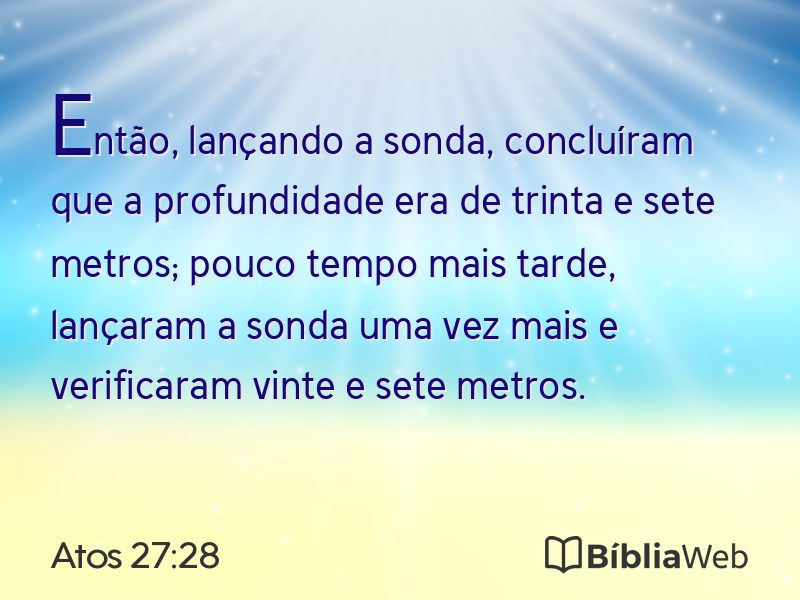 Atos 27:28 em imagem para compartilhar