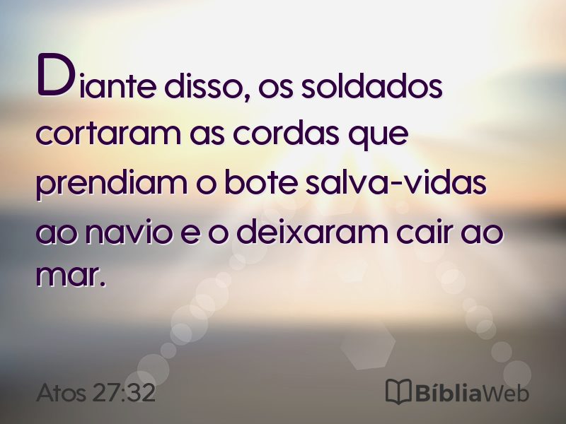 Atos 27:32 em imagem para compartilhar