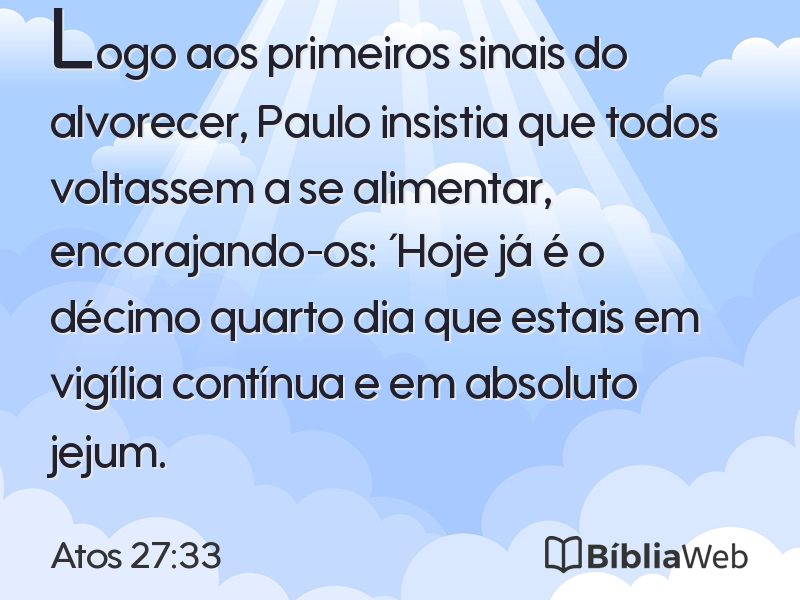 Atos 27:33 em imagem para compartilhar