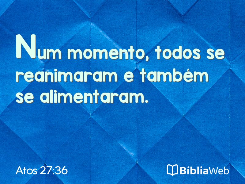Atos 27:36 em imagem para compartilhar