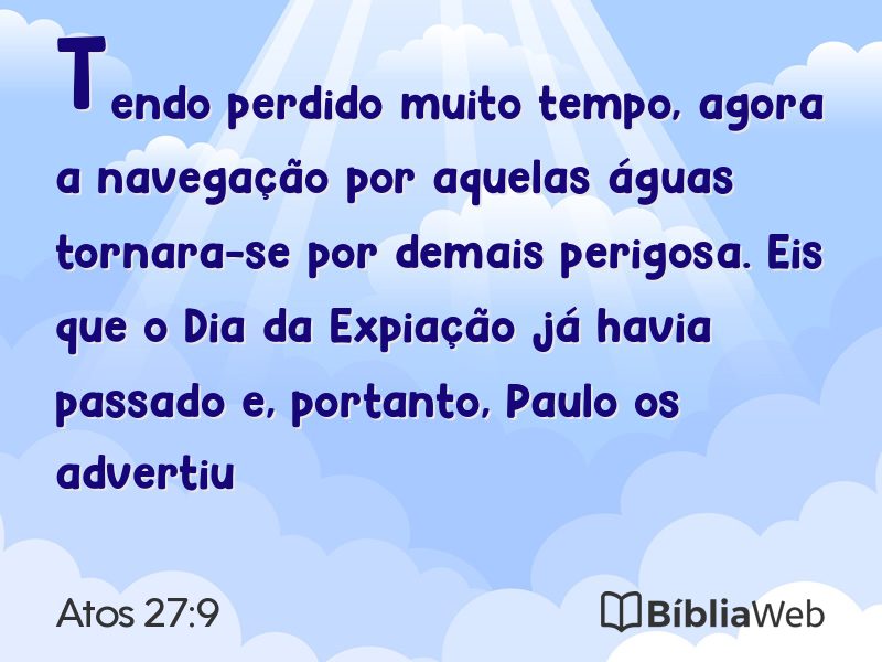 Atos 27:9 em imagem para compartilhar