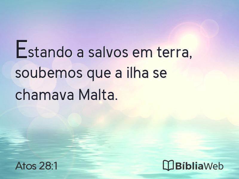 Atos 28:1 em imagem para compartilhar