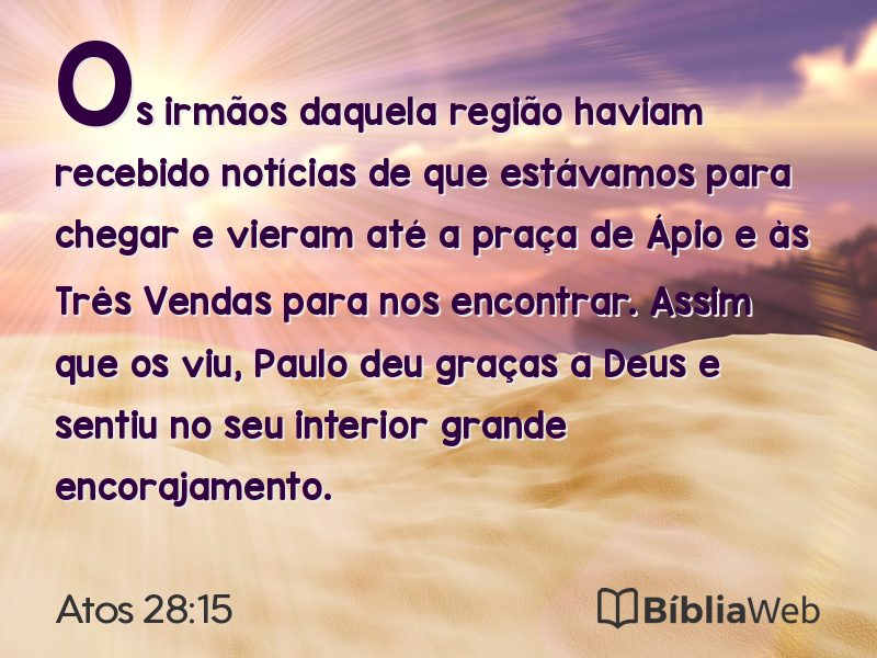 Atos 28:15 em imagem para compartilhar