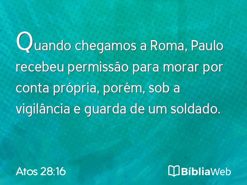 Atos 28:16 em imagem para compartilhar