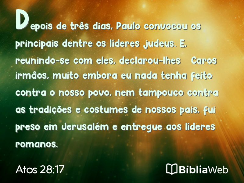 Atos 28:17 em imagem para compartilhar
