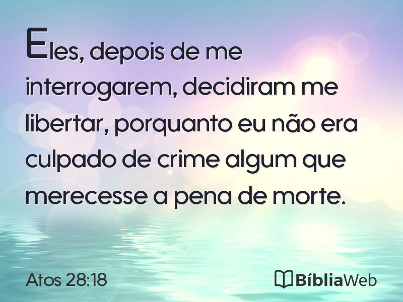 Atos 28:18 em imagem para compartilhar