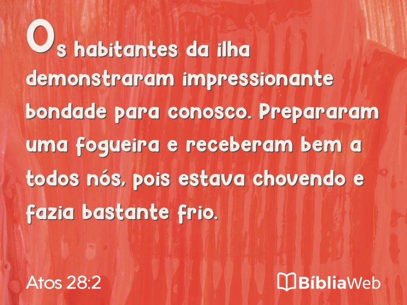 Atos 28:2 em imagem para compartilhar