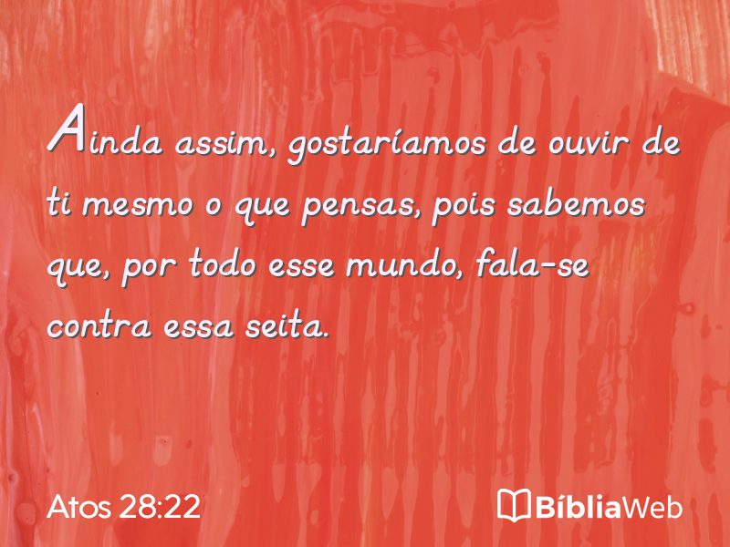 Atos 28:22 em imagem para compartilhar