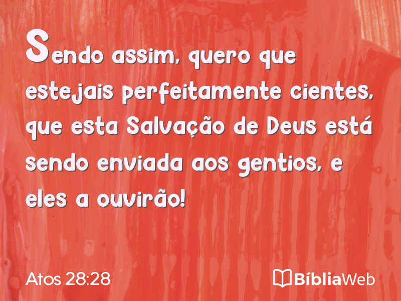Atos 28:28 em imagem para compartilhar